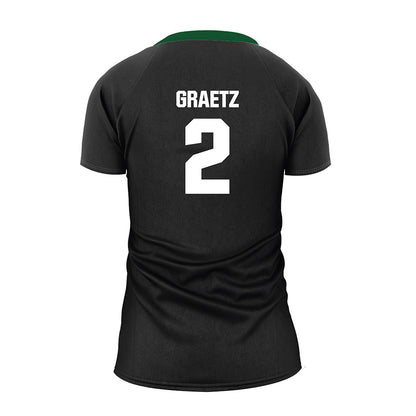 GMU - NCAA Women's Volleyball : Haley Graetz - Black Volleyball Jersey-1