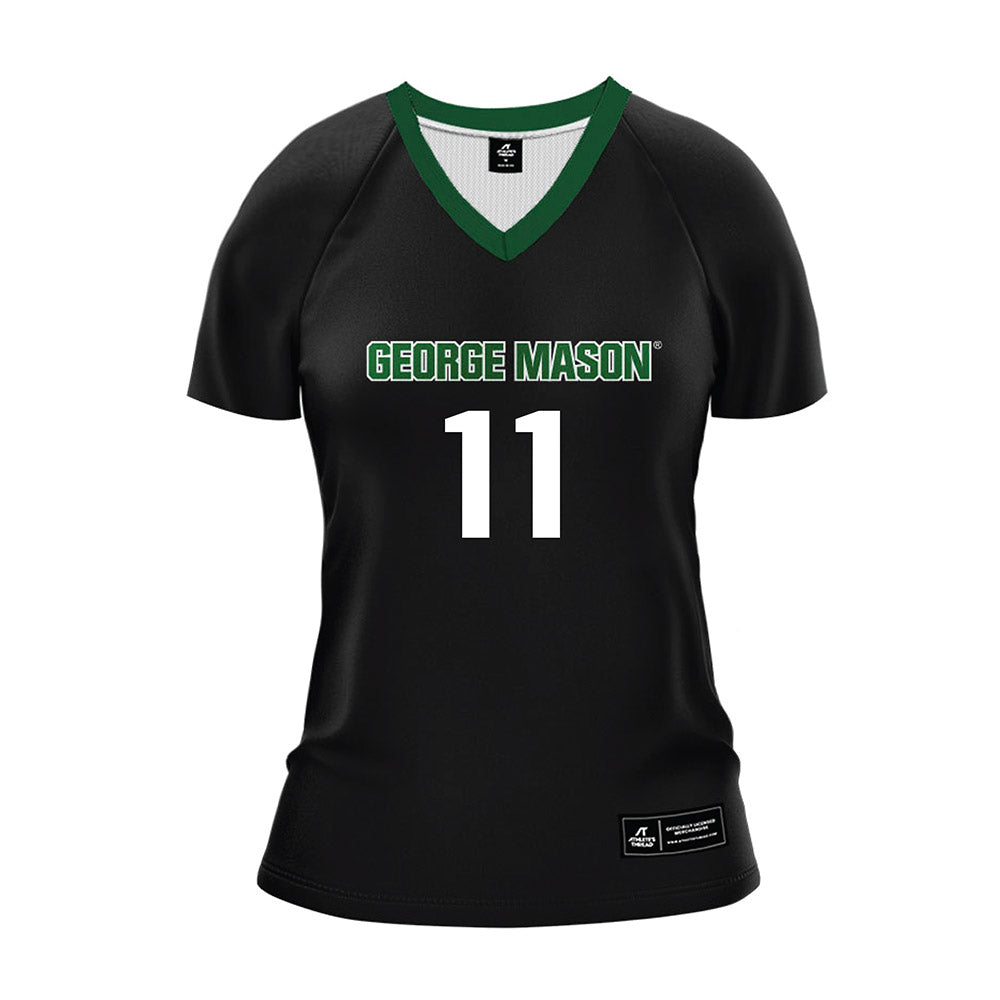 GMU - NCAA Women's Volleyball : Nia Thompson - Black Volleyball Jersey-0