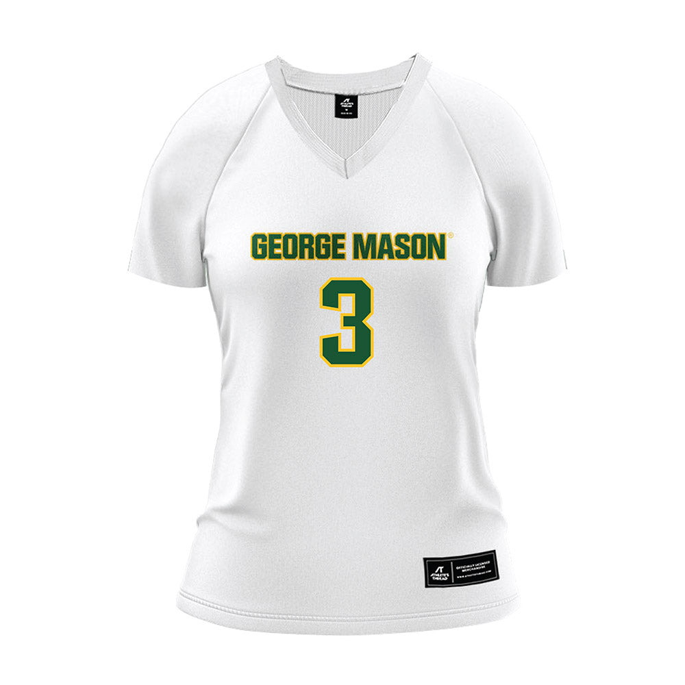 GMU - NCAA Women's Volleyball : Damiana Bova-Ford - White Volleyball Jersey-0
