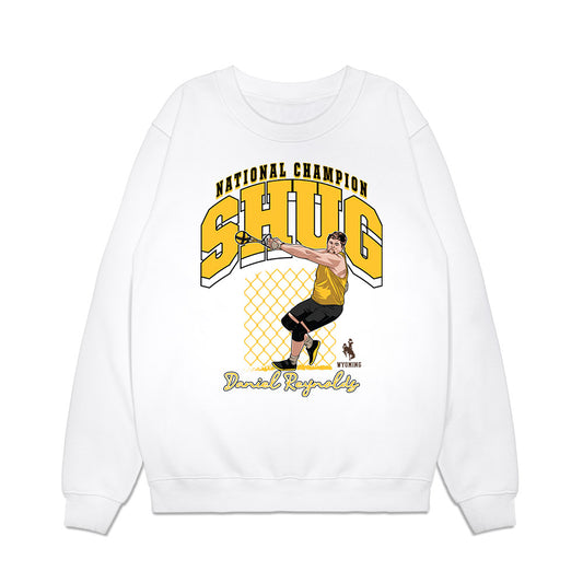 Wyoming - NCAA Men's Track & Field : Daniel Reynolds - Caricature Premium Crewneck Sweatshirt-0