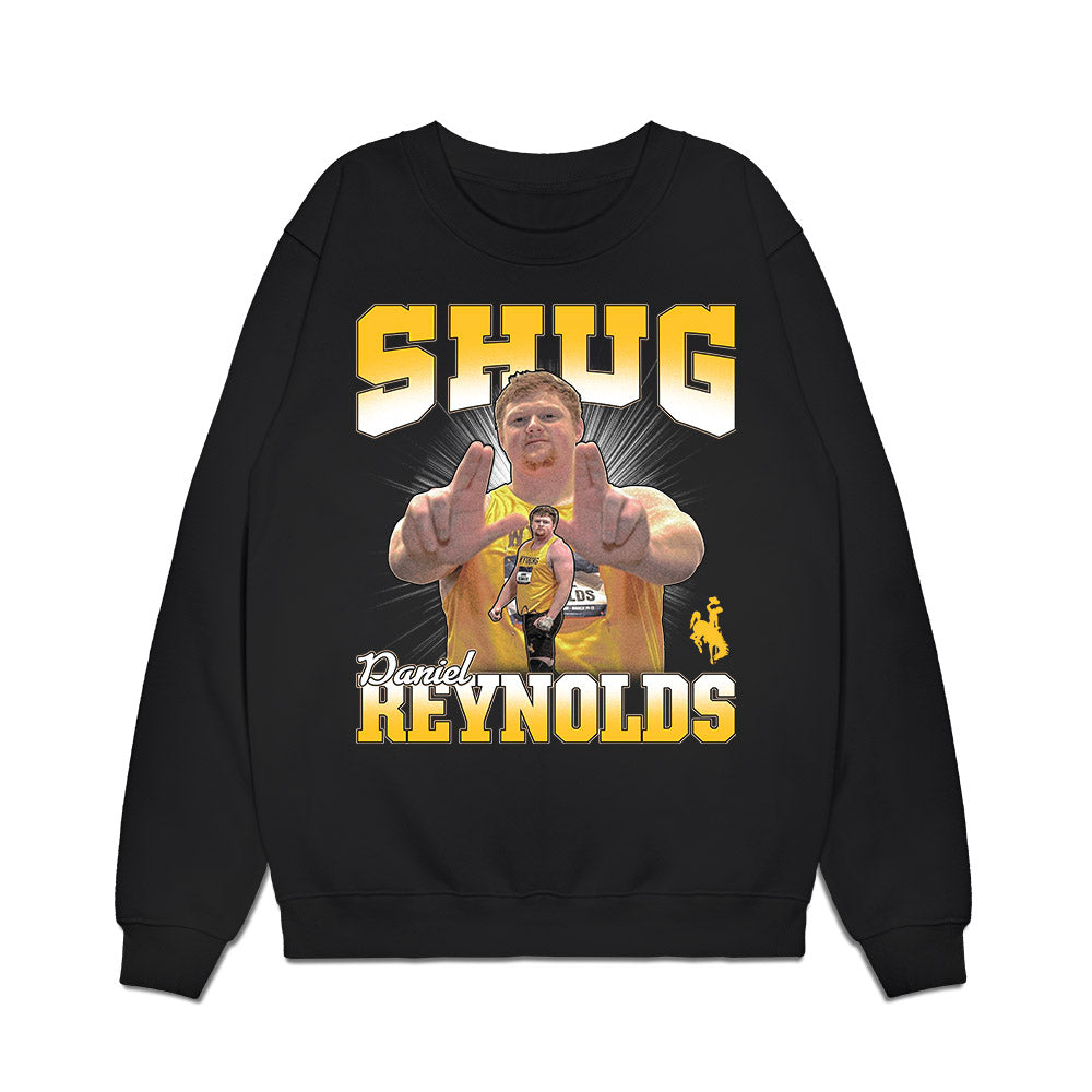 Wyoming - NCAA Men's Track & Field : Daniel Reynolds - Collage Premium Crewneck Sweatshirt-0