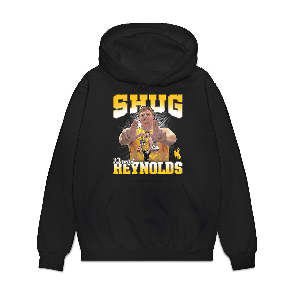 Wyoming - NCAA Men's Track & Field : Daniel Reynolds - Collage Premium Hooded Sweatshirt-0