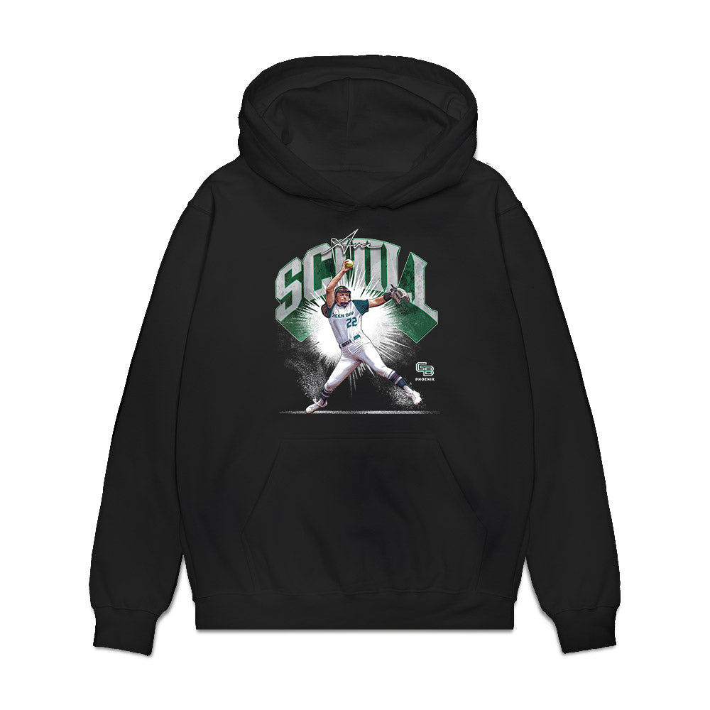 UW Green Bay - NCAA Softball : Ava Schill - Collage Premium Hooded Sweatshirt-0