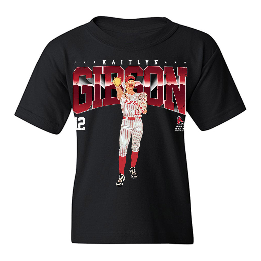Ball State - NCAA Softball : Kaitlyn Gibson - Youth T-Shirt-0