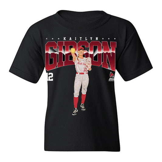 Ball State - NCAA Softball : Kaitlyn Gibson - Youth T-Shirt-0