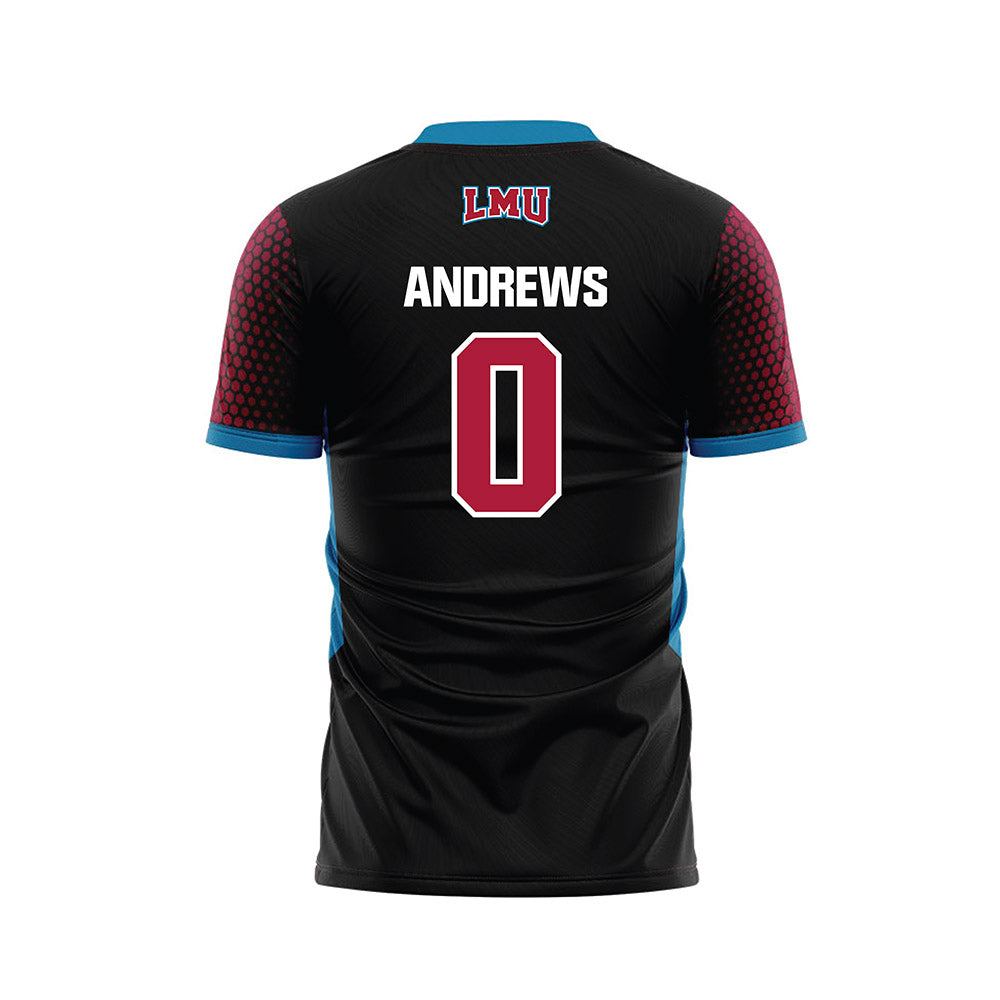 LMU - NCAA Women's Soccer : Elena Andrews - Black Soccer Jersey-1