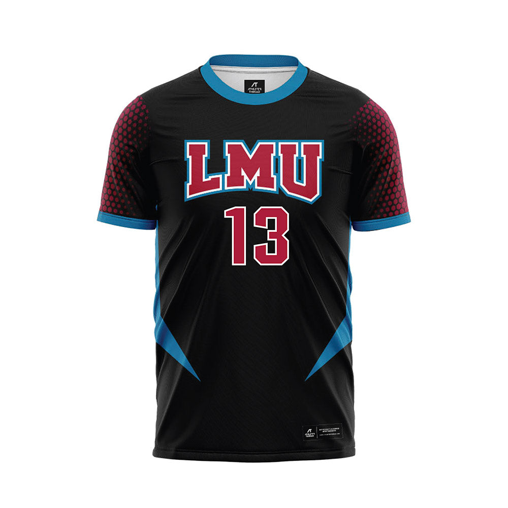 LMU - NCAA Women's Soccer : Cameron Bourne - Black Soccer Jersey-0