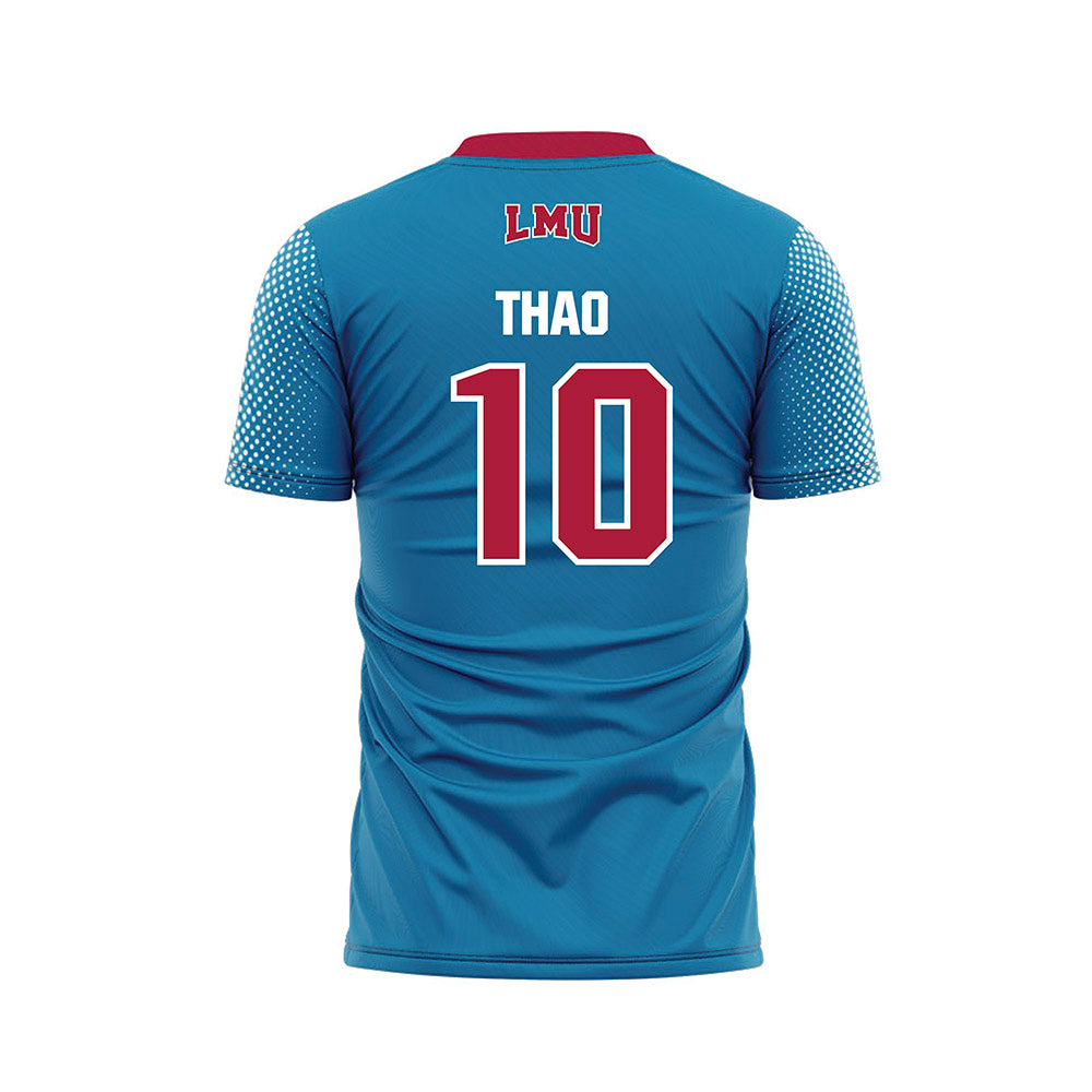 LMU - NCAA Women's Soccer : Grace Thao - Blue Soccer Jersey-1