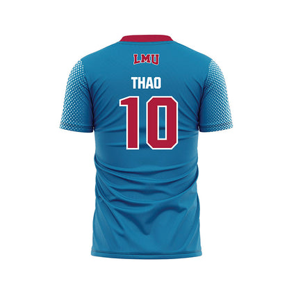 LMU - NCAA Women's Soccer : Grace Thao - Blue Soccer Jersey-1