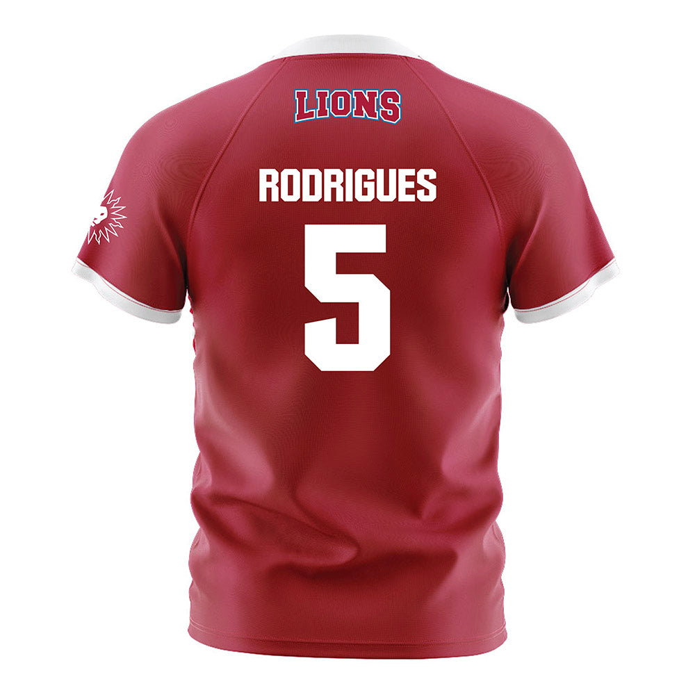 LMU - NCAA Men's Soccer : Nathan Rodrigues - Red Soccer Jersey-1