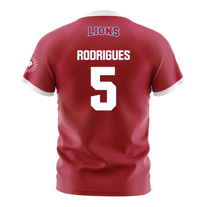 LMU - NCAA Men's Soccer : Nathan Rodrigues - Red Soccer Jersey-1