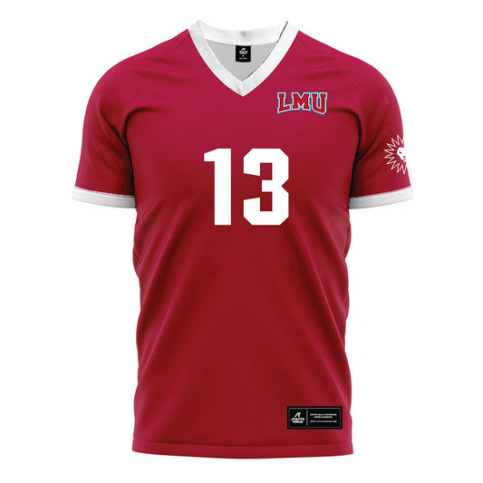 LMU - NCAA Men's Soccer : Viktor Milton - Red Soccer Jersey-0