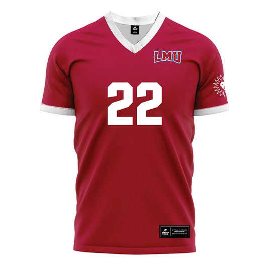LMU - NCAA Men's Soccer : Clara Iosefa - Red Soccer Jersey-0