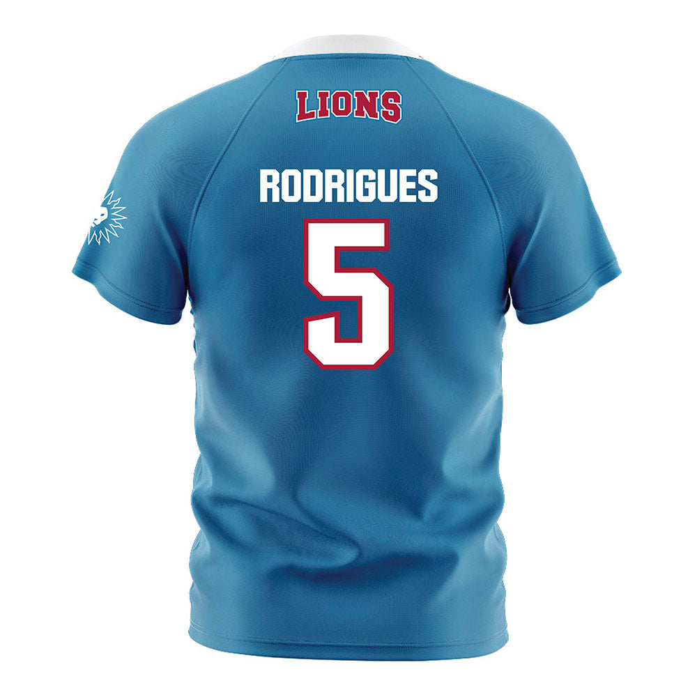LMU - NCAA Men's Soccer : Nathan Rodrigues - Blue Soccer Jersey-1