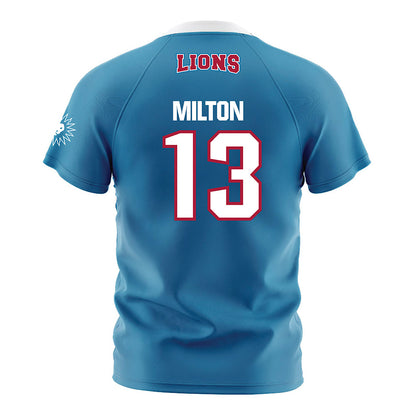 LMU - NCAA Men's Soccer : Viktor Milton - Blue Soccer Jersey-1