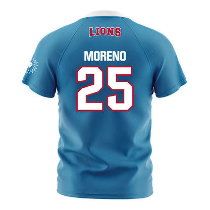 LMU - NCAA Men's Soccer : Greyson Moreno - Blue Soccer Jersey-1