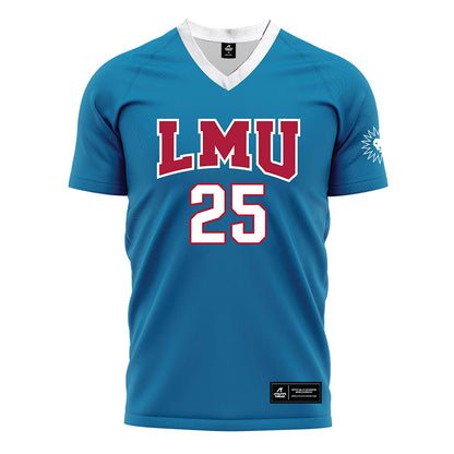 LMU - NCAA Men's Soccer : Greyson Moreno - Blue Soccer Jersey-0