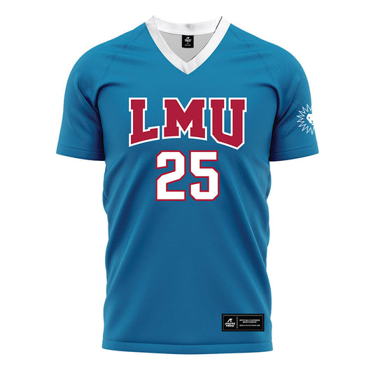 LMU - NCAA Men's Soccer : Greyson Moreno - Blue Soccer Jersey-0