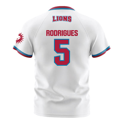 LMU - NCAA Men's Soccer : Nathan Rodrigues - White Soccer Jersey-1