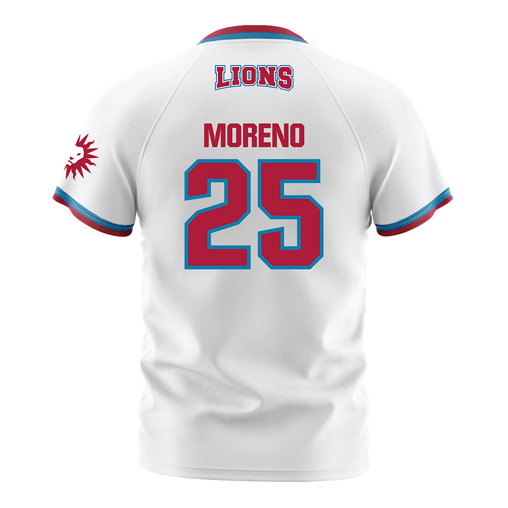 LMU - NCAA Men's Soccer : Greyson Moreno - White Soccer Jersey-1