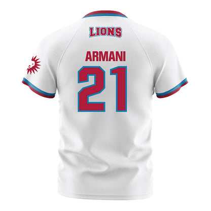 LMU - NCAA Men's Soccer : Tristan Armani - White Soccer Jersey-1