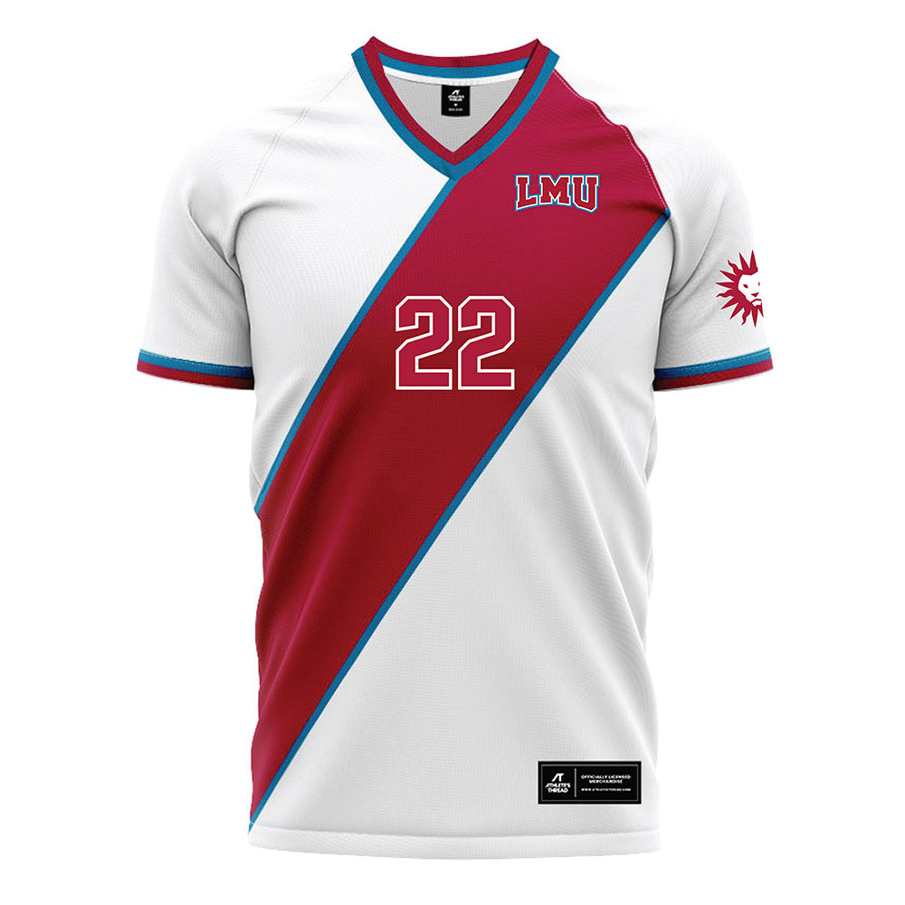 LMU - NCAA Men's Soccer : Clara Iosefa - White Soccer Jersey-0