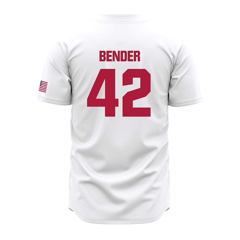 LMU - NCAA Baseball : Zach Bender - White Jersey-1