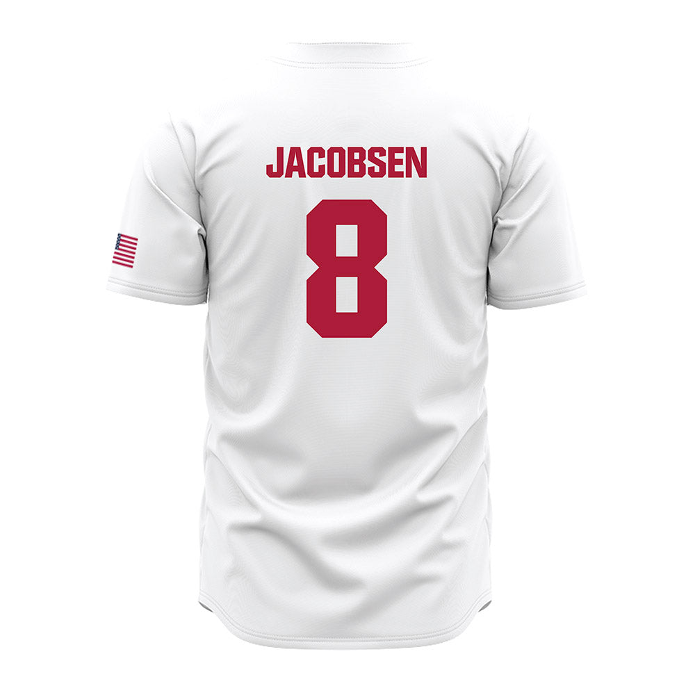 LMU - NCAA Baseball : Gavin Jacobsen - White Jersey-1