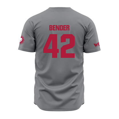 LMU - NCAA Baseball : Zach Bender - Grey Jersey-1