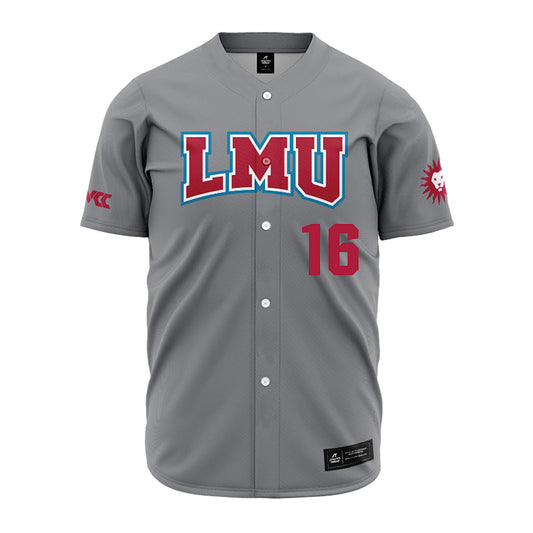 LMU - NCAA Baseball : Jake Lyall - Grey Jersey-0