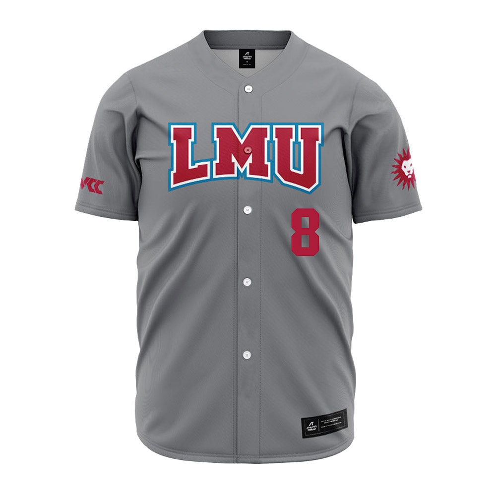 LMU - NCAA Baseball : Gavin Jacobsen - Grey Jersey-0