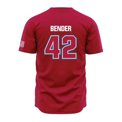 LMU - NCAA Baseball : Zach Bender - Red Jersey-1