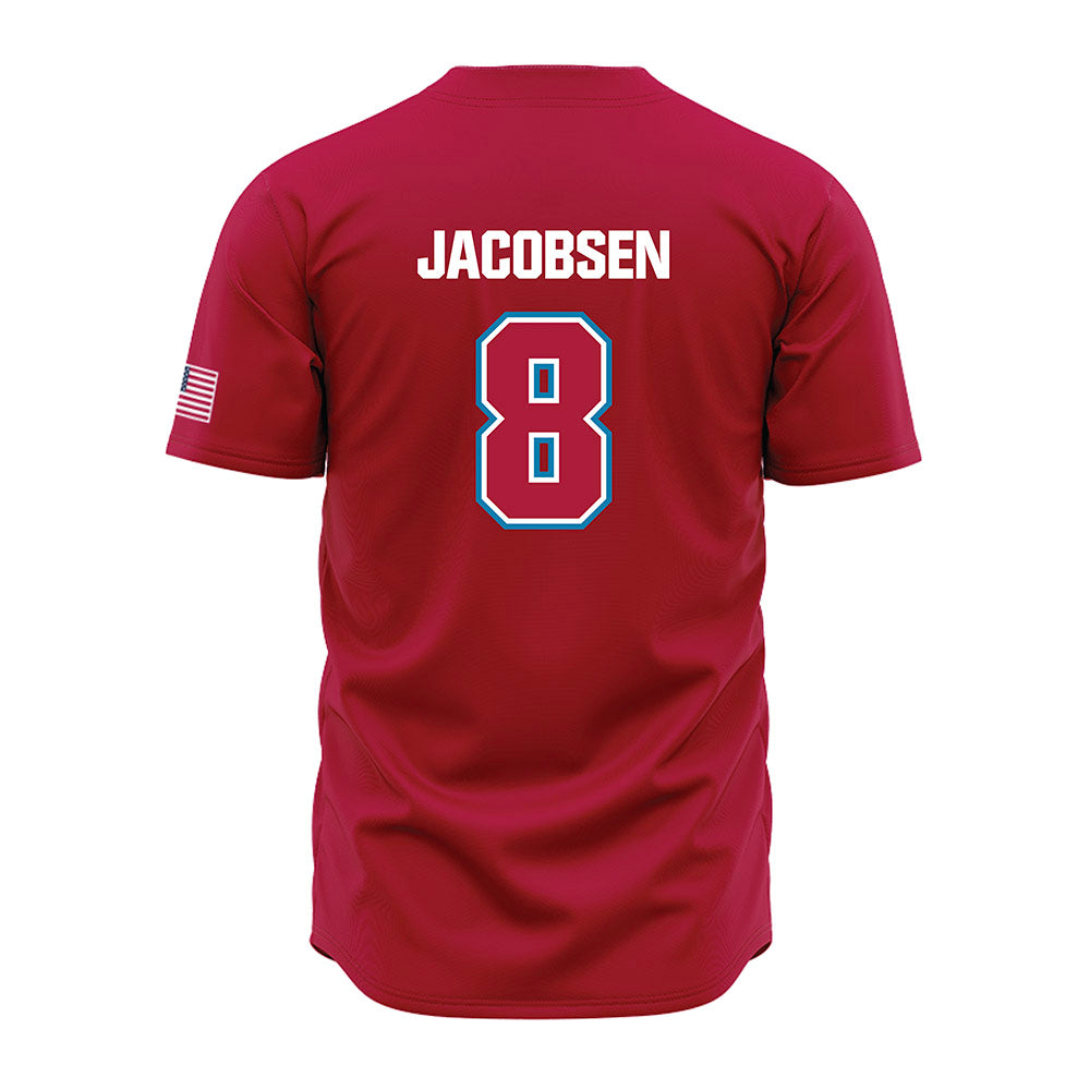 LMU - NCAA Baseball : Gavin Jacobsen - Red Jersey-1