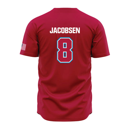 LMU - NCAA Baseball : Gavin Jacobsen - Red Jersey-1