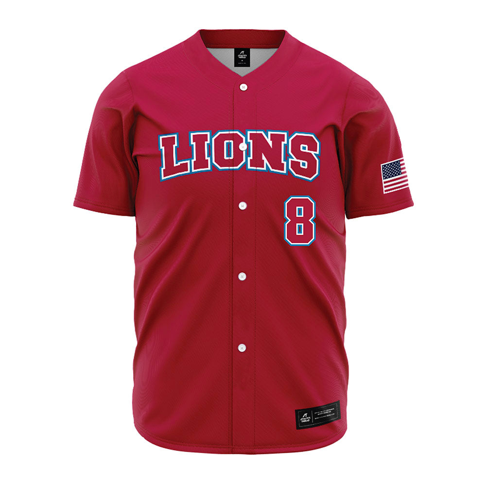 LMU - NCAA Baseball : Gavin Jacobsen - Red Jersey-0