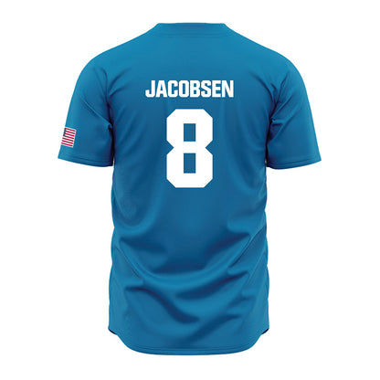 LMU - NCAA Baseball : Gavin Jacobsen - Blue Jersey-1