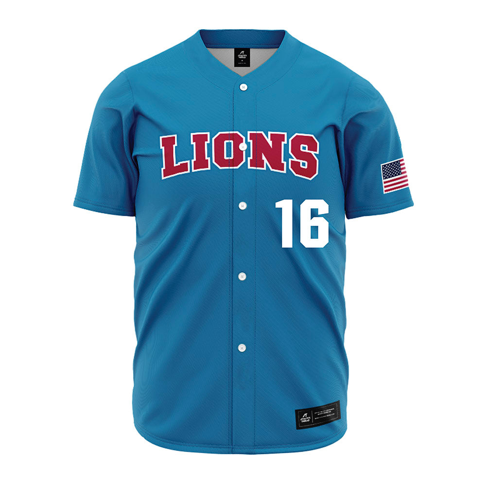 LMU - NCAA Baseball : Jake Lyall - Blue Jersey-0
