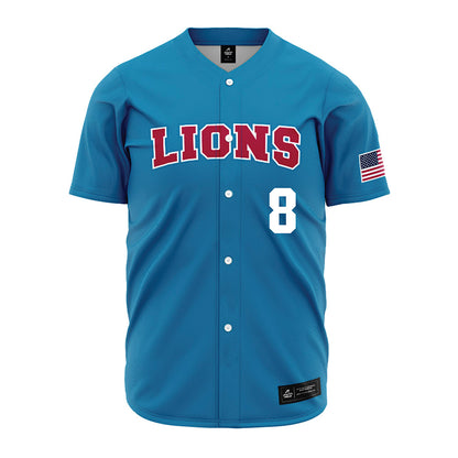 LMU - NCAA Baseball : Gavin Jacobsen - Blue Jersey-0