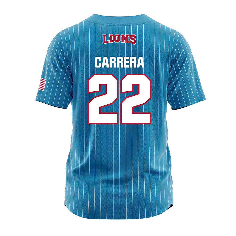 LMU - NCAA Softball : Angela Carrera - Blue Jersey-1