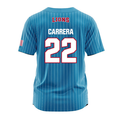 LMU - NCAA Softball : Angela Carrera - Blue Jersey-1