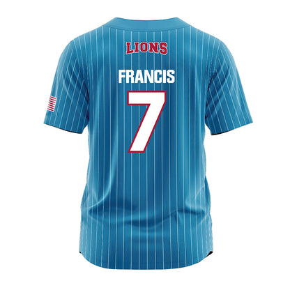 LMU - NCAA Softball : Avery Francis - Blue Jersey-1