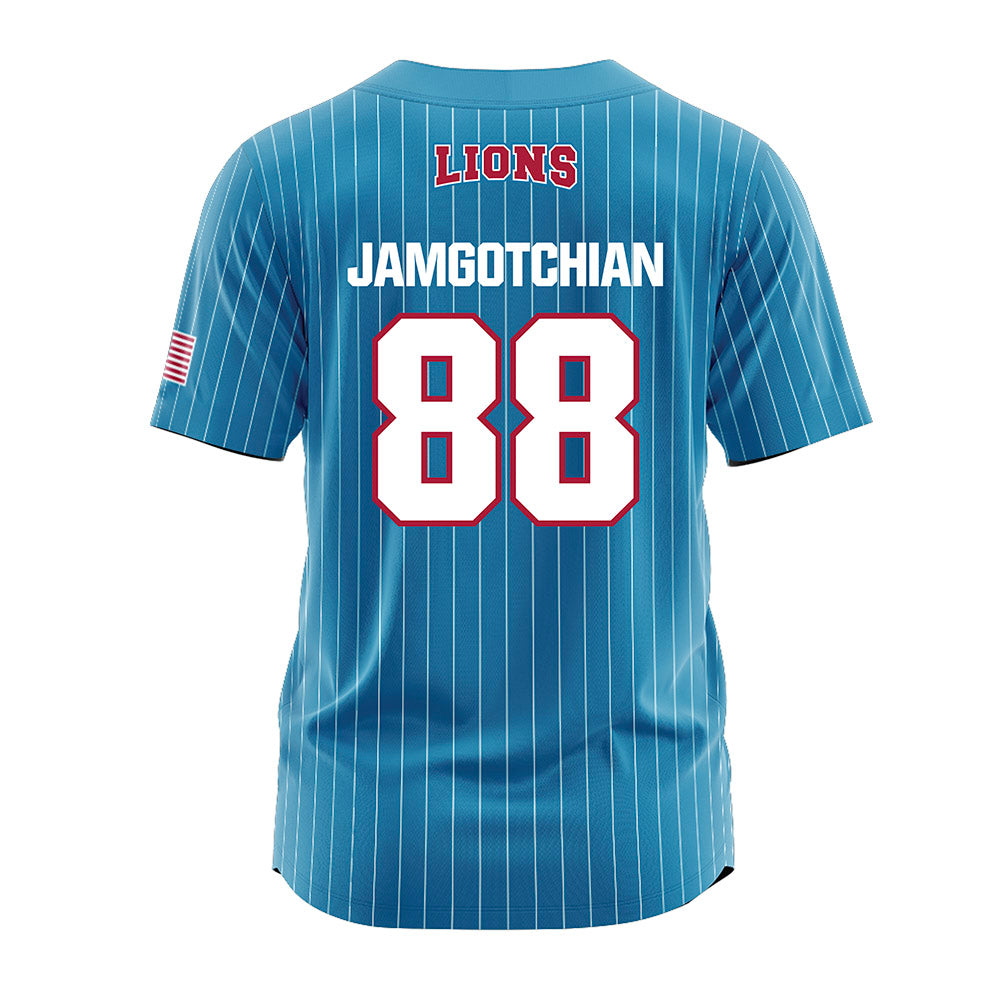 LMU - NCAA Softball : Izzy Jamgotchian - Blue Jersey-1
