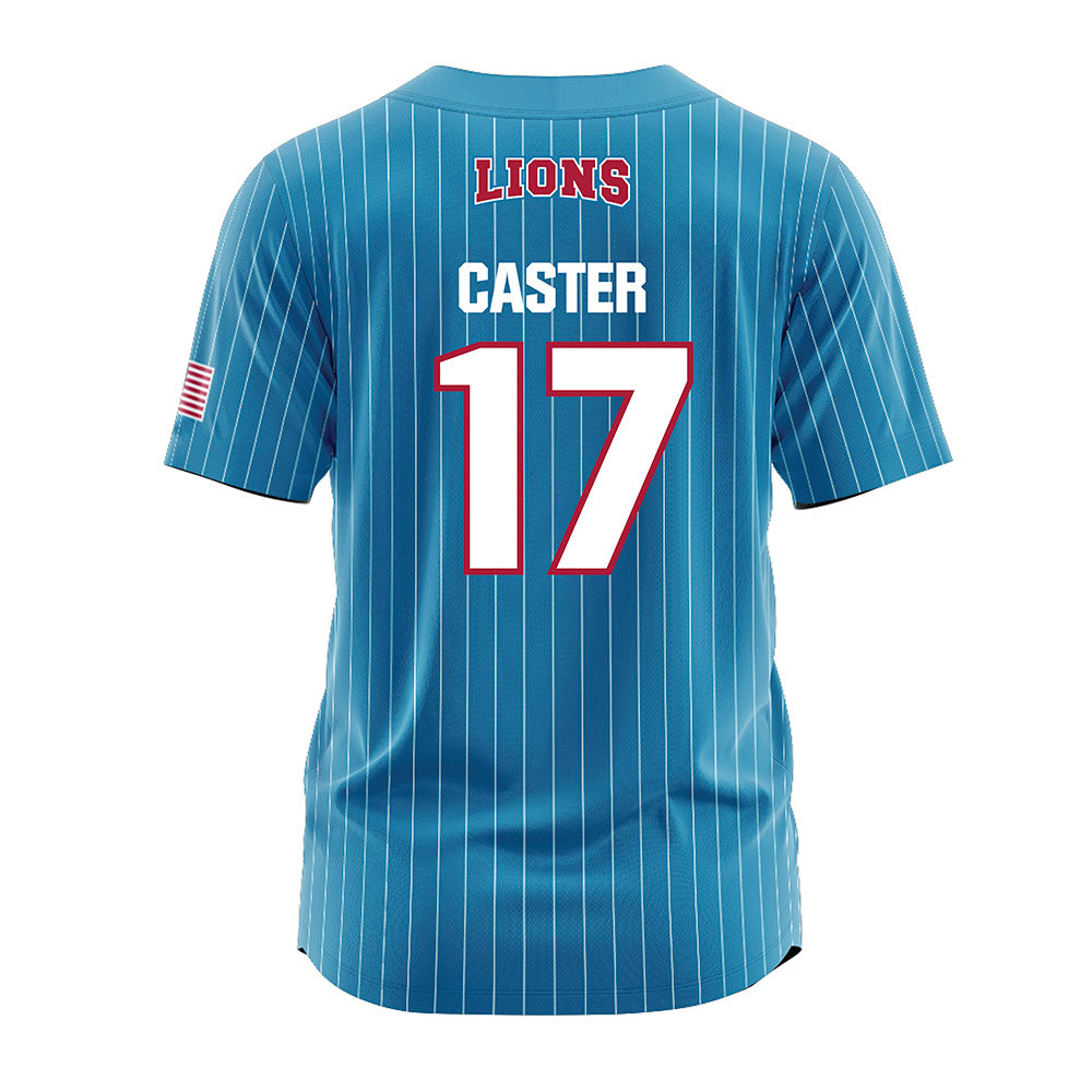 LMU - NCAA Softball : Kealani Caster - Blue Jersey-1