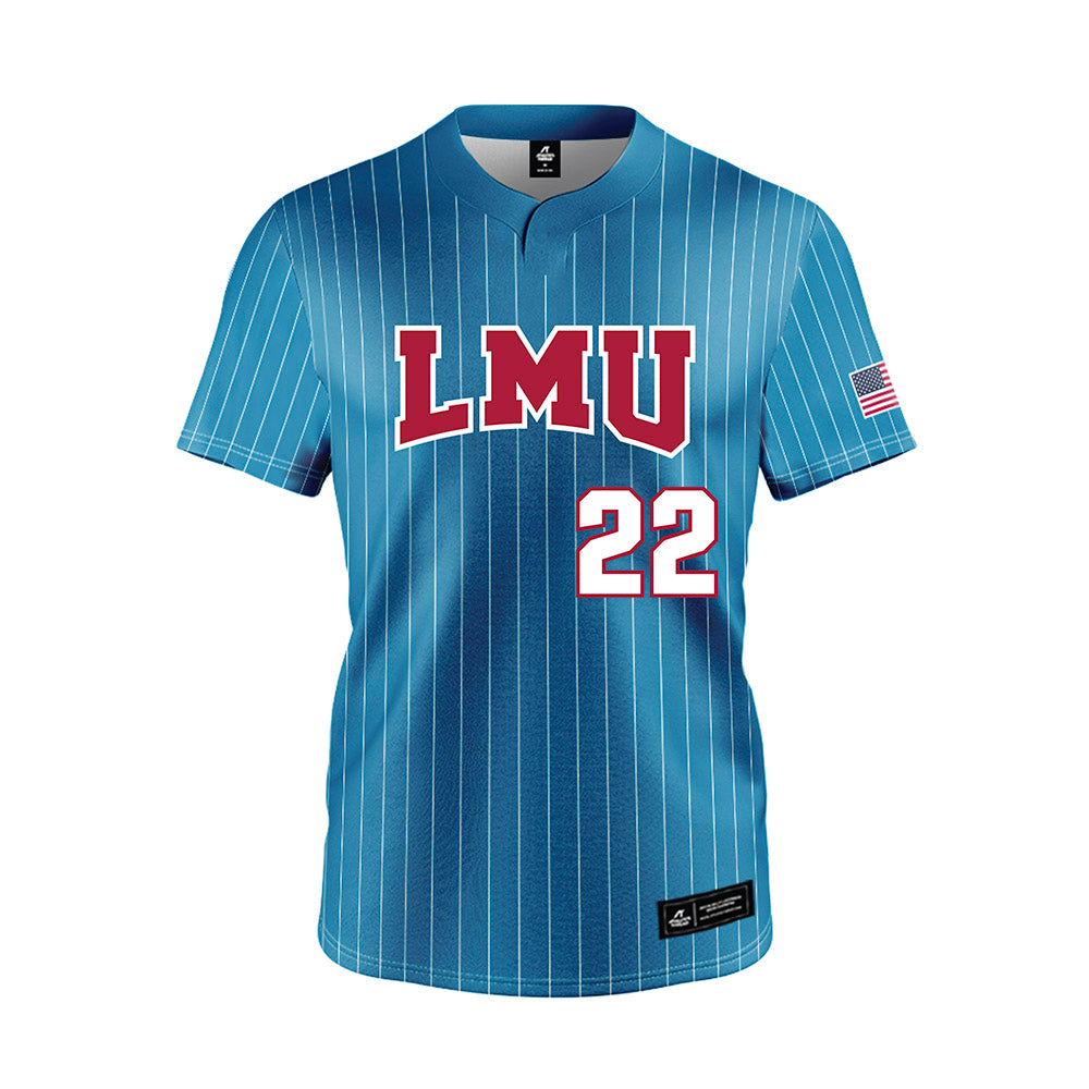 LMU - NCAA Softball : Angela Carrera - Blue Jersey-0