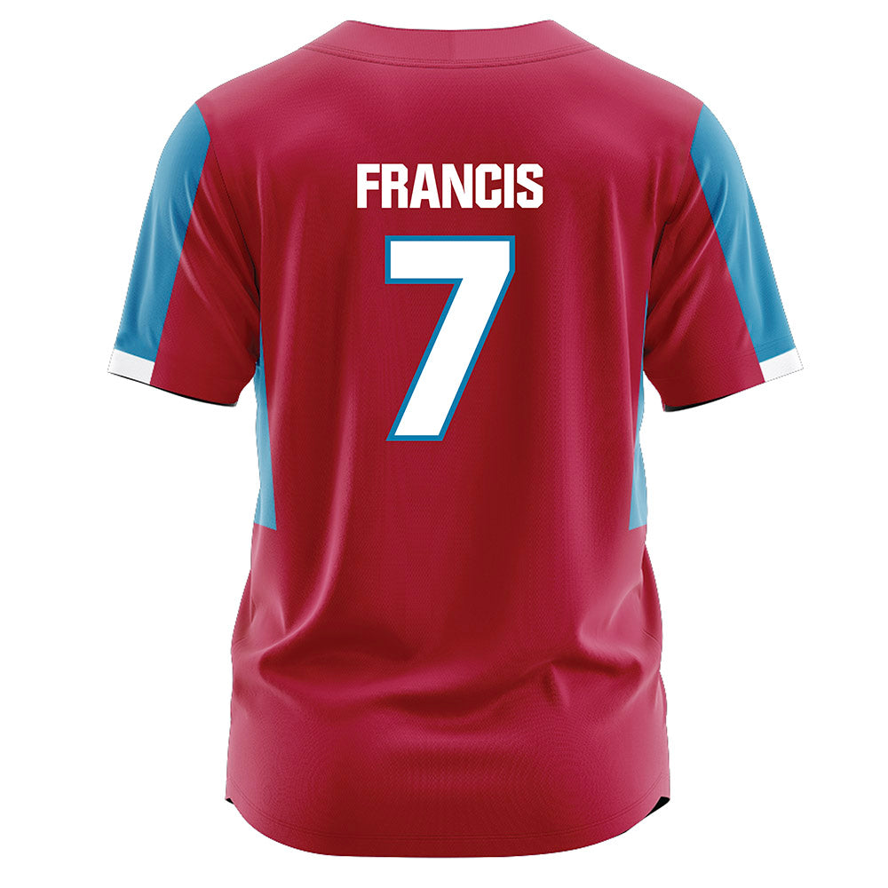 LMU - NCAA Softball : Avery Francis - Red Jersey-1