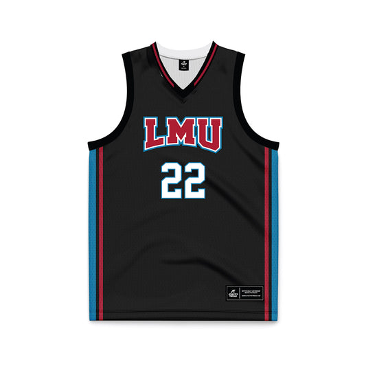 LMU - NCAA Women's Basketball : Alia Matavao - Black Basketball Jersey-0