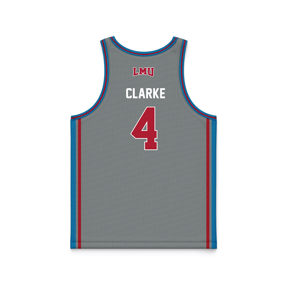 LMU - NCAA Women's Basketball : Allison Clarke - Grey Basketball Jersey-1
