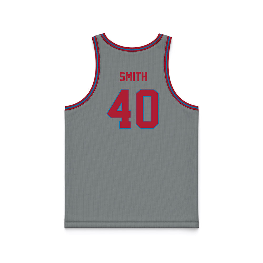 LMU - NCAA Men's Basketball : Cooper Smith - Grey Basketball Jersey-1