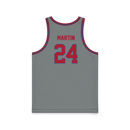 LMU - NCAA Men's Basketball : Jael Martin - Grey Basketball Jersey-1