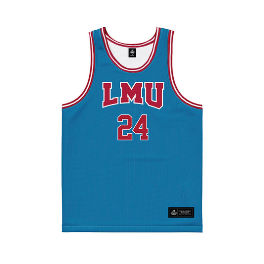 LMU - NCAA Men's Basketball : Jael Martin - Blue Basketball Jersey-0